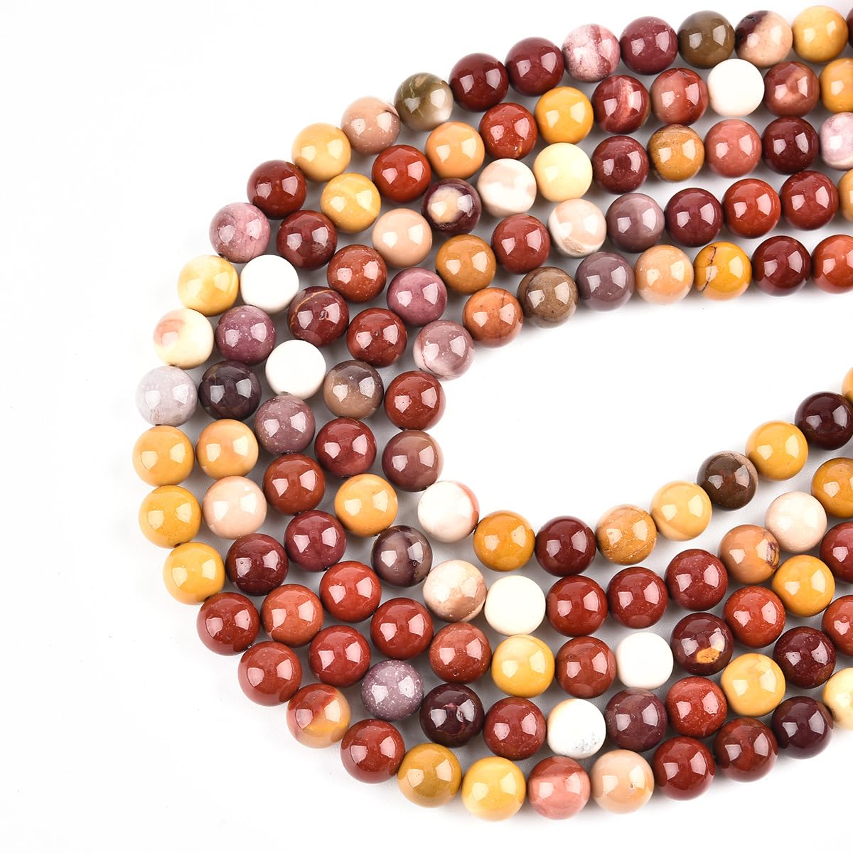 LIFAVOVY Mookaite Jasper Beads for Jewelry Making Natural Gemstone Semi Precious 10mm Round 15 inch(37-39pcs)