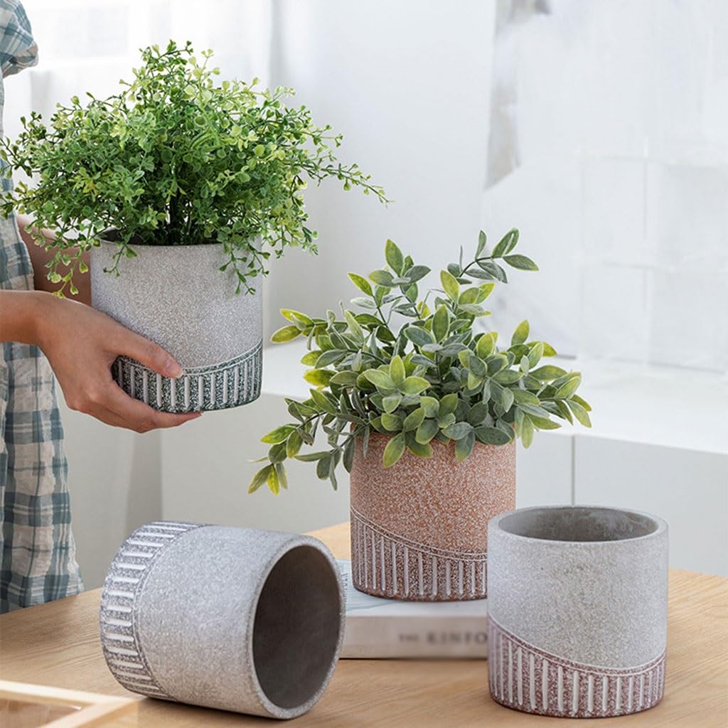 ZCSO Front Porch Planters Nordic Simple Cement Flower Pots, Creative Personalized Flower Pots, Home Plant Flower Pots, Potted Plant Pots Planter Boxes Outdoor