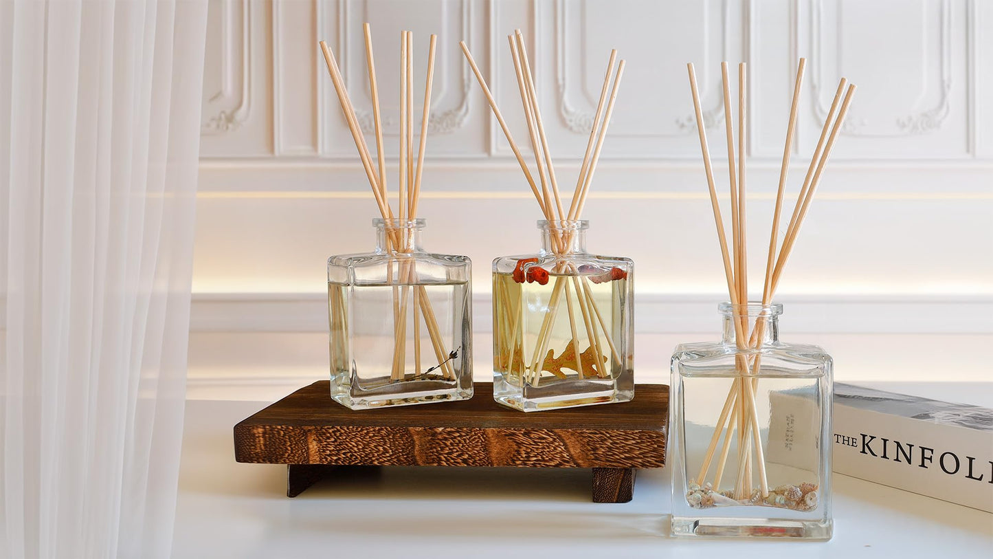 Urban Naturals Eucalyptus Sage Reed Diffuser Oil Gift Set – Eucalyptus, Sage, Mint, Lime & Cedarwood Essential Oils– Relaxing Scent – Sleek Rectangular Refillable Glass Bottle – Made in the USA