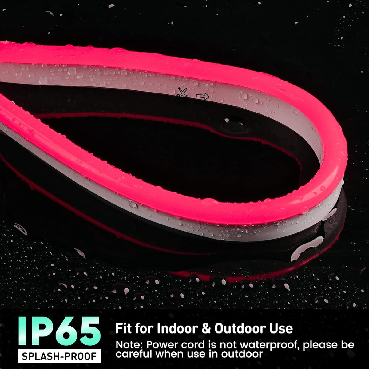 GZBtech Flexible LED Neon Rope Lights 50FT,AC 110-120V Waterproof Strip Light, 120 LEDs/M Cuttable Connectable Neon Lighting for Indoor Outdoor Home Decor/Commercial Building Use-Red 15M