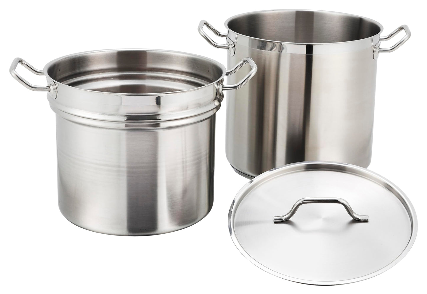Winco 8qt S/S Double Boiler w/Cover