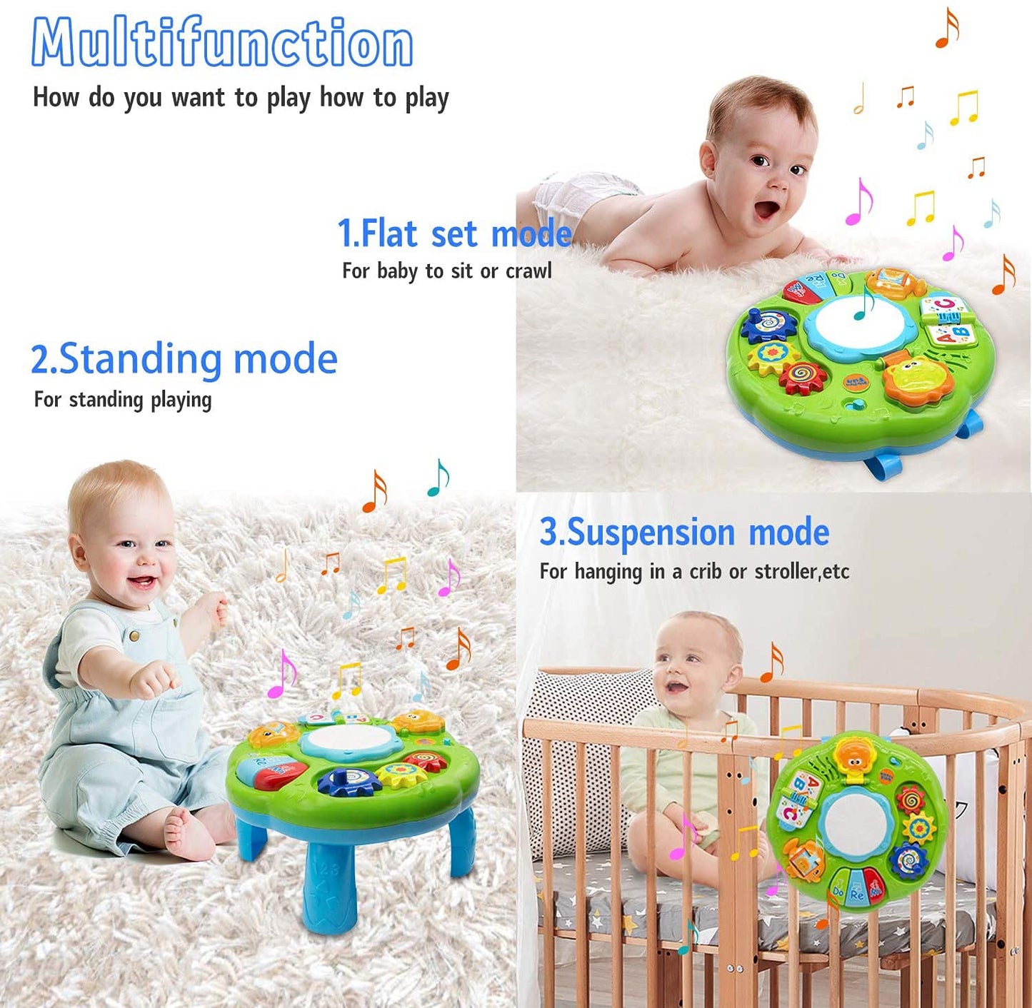 Magic Star Learning Table, Baby Activity Center & Interactive Play Table, Grow-with-Me Musical Activity Center for Infants & Toddlers 6–12 Months, Baby Activity Center Toy for Boys & Girls 1 2 3 Years