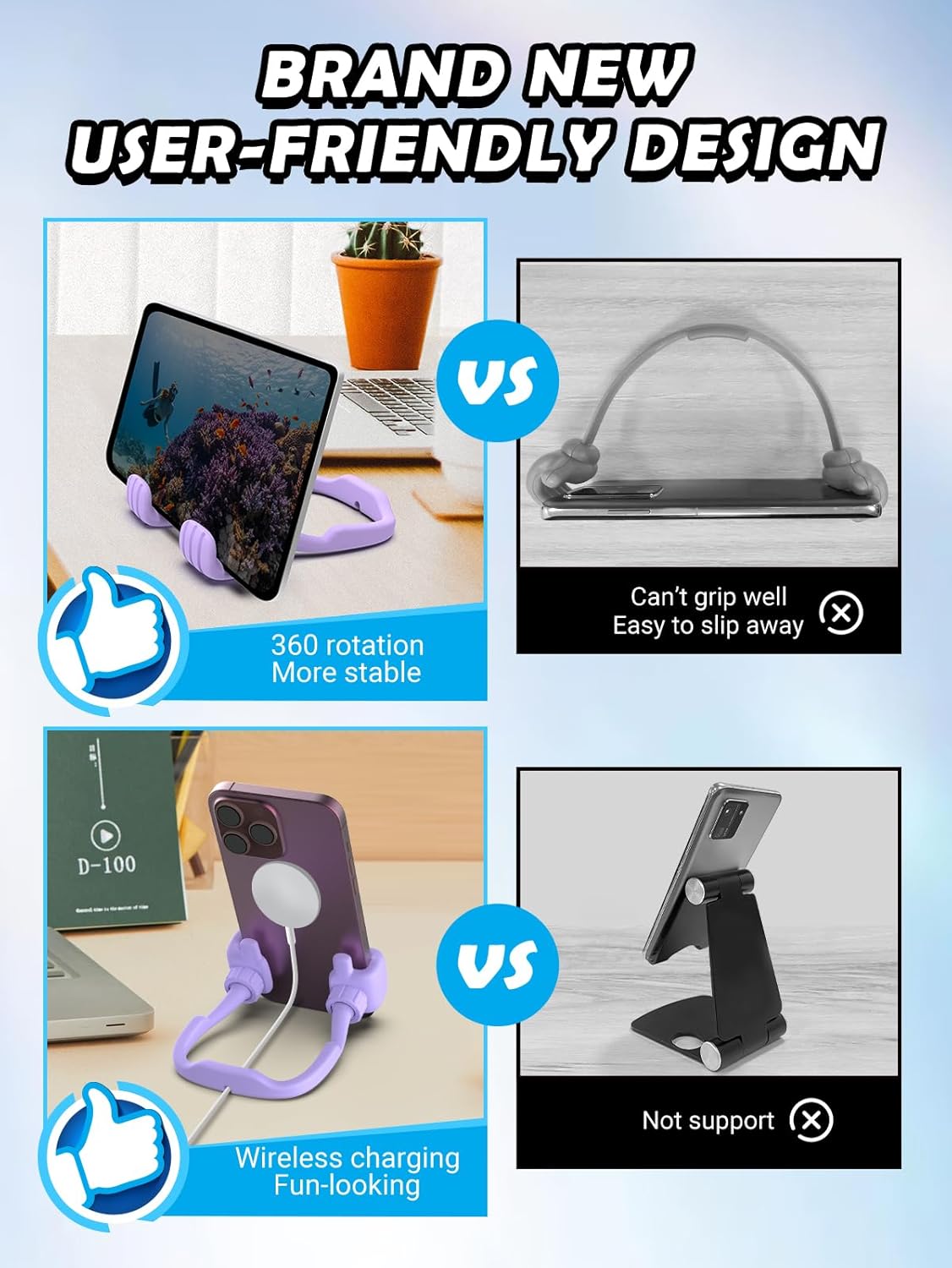 Graduation Gifts for Girls Boys Cell Phone Holder: Funny Gifts for Teens Kids Her Him Women Adults Tween Teenage 2025 College High School Kindergarten Thumbs Up Phone Stand Birthday Trendy Stuff