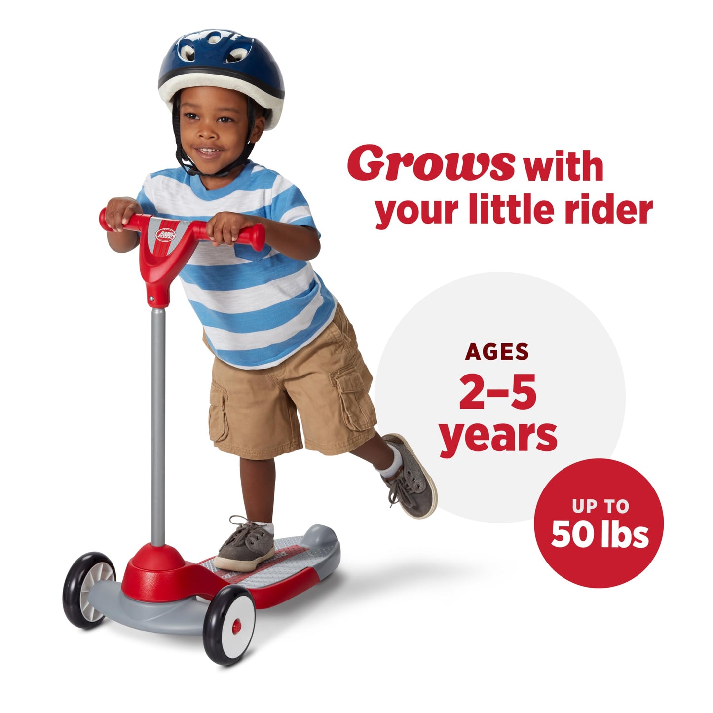 Radio Flyer My 1st Scooter, Red, For Kids 2-5 Years Old, Extra Wide Base for Balance, 2 Front Wheels for Added Stability, Easy to Use Foot Brake, 3 Wheel Scooter for Kids, (Amazon Exclusive)