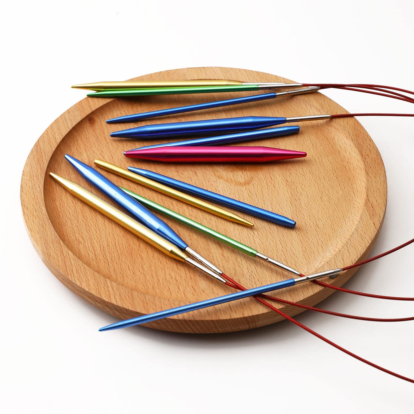 57 PCS Knitting & Crochet Kit, Aluminum Circular Knitting Needles Set 3.0mm–10.0mm with 4 Flexible Cables, Crochet Hooks & Accessories, Beginner Craft Starter Kit with Storage Case