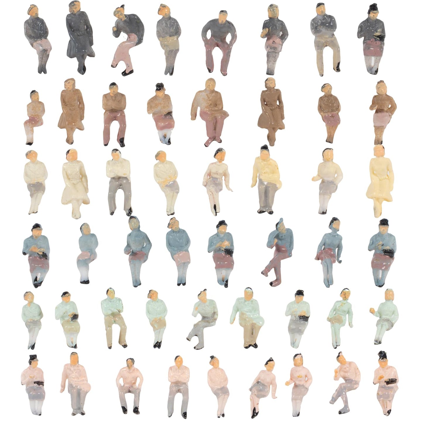 szzijia 100pcs 1:100/1:150/1:200 Scale DIY Painted People Figures- DIY Sand Table Model, Scene Construction