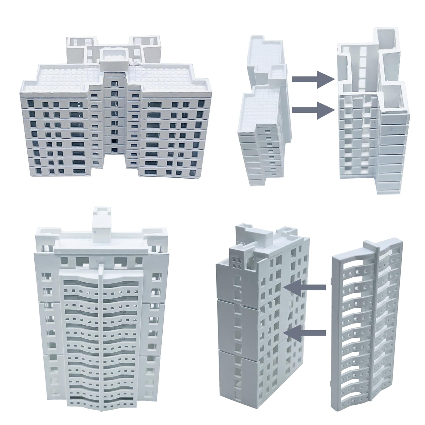 Attuslla Building Material Model Building Model for Home Decor Sand Tray Miniatures Garden Statue Model Mini Garden Decor Sand Table Model Building Kit Sand Table Decor (6 PCS 1:500), CX-03061