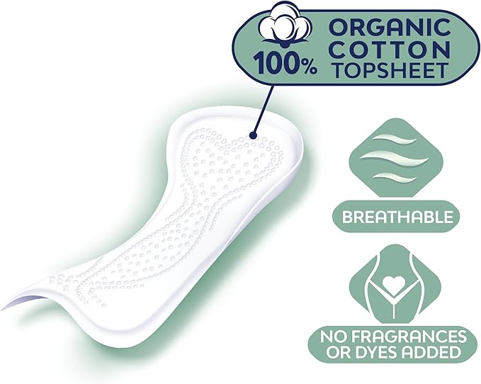 Saba V-Organic Regular Pantiliners | for Daily use | 100% Organic Cotton Topsheet | Breathable Pantiliners | 160 Liners (4 Packages, 40 Liners Each)