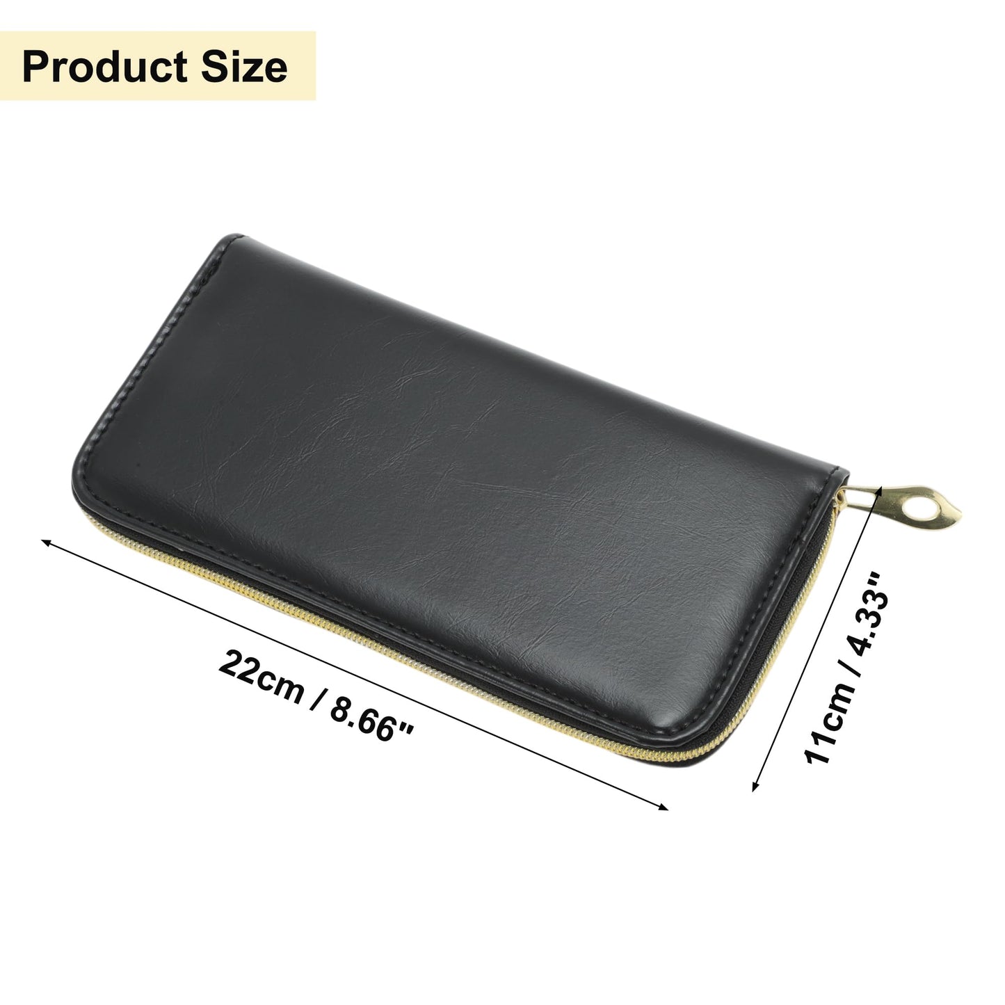 VOCOSTE Barber Scissors Pouch Bag, Fit for Below 6.5 in Shear, Hair Scissor Shears Cases for Hair Stylists, Can Hold 4 Scissor, Black