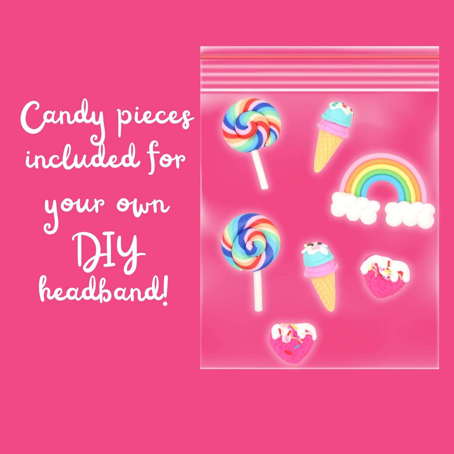 Needzo DIY Candy Costume Headband, Pink Mini Top Hat with Veil, Photo Props, Theme Party Cosplay Outfit Accessories