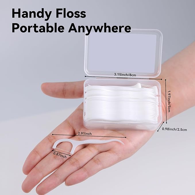 Dental Floss Picks 400 Count Tooth Picks Flossers Gen 5 Toothpicks Sticks to Remove Plaque & Protect Gingivae for Adults & Kids Teeth Cleaning