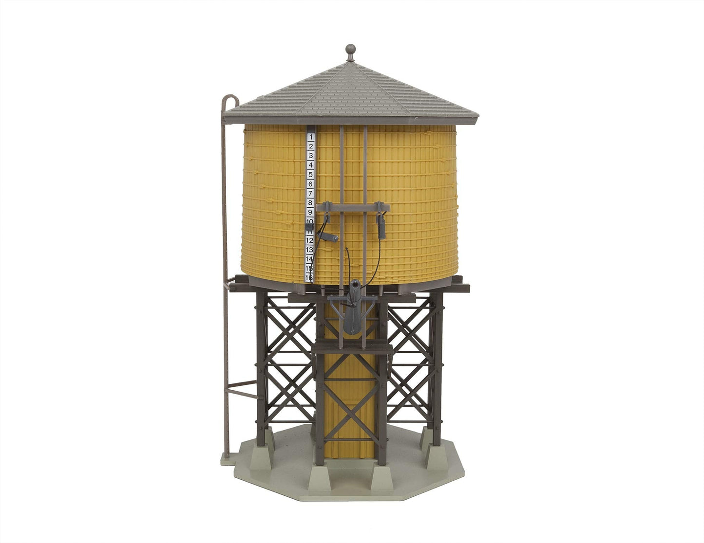 Walthers Cornerstone Wood Water Tank Yellow Ochre 933-2813 HO Scale Model Railroad - Structure Assembled Model