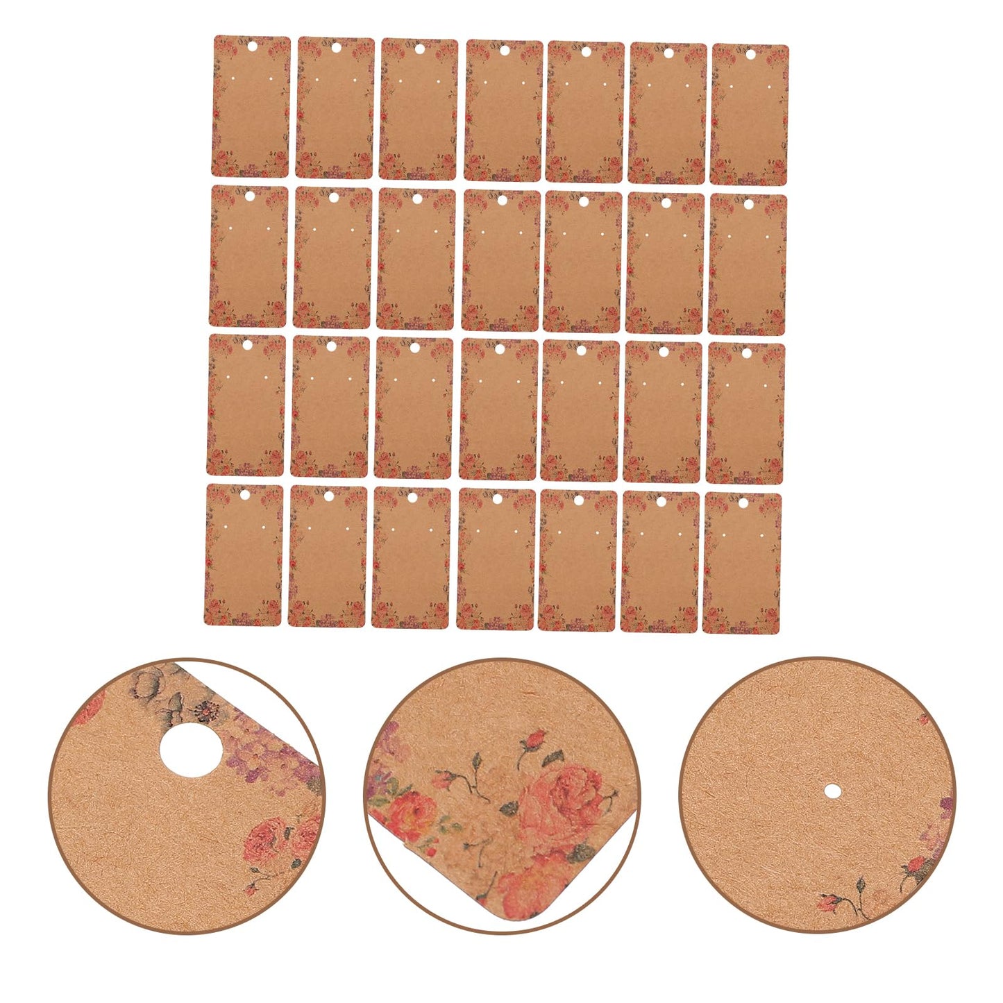 Beavorty Earring Display Cards 3.8X2.3 Inch Paper Jewelry Holder for Earrings Packaging 100Pcs Hanging Cardboard Earring Holders for Selling and Display