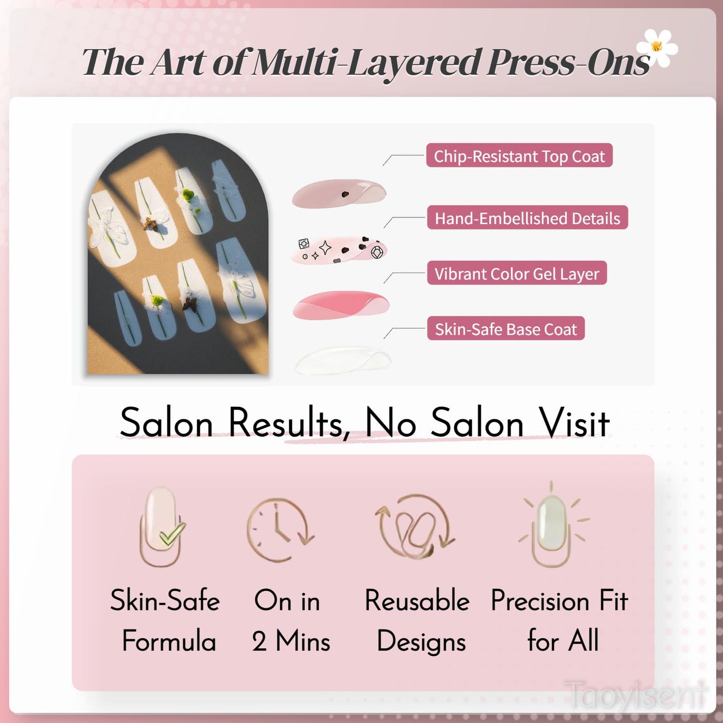 3D Cute Bow Brown Press On Nails, Short Square Nude Cartoon Style Fake Nails, Glossy Chocolate Brown On Nails for Women, Easy to Apply Reusable, 30 PCS Set (The sizing runs small)
