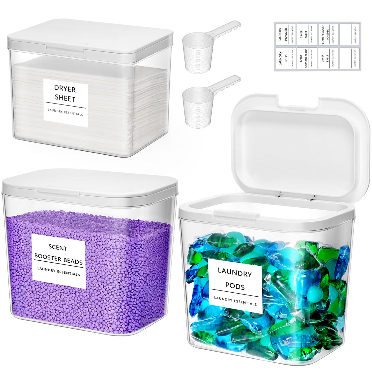 Laundry Pods Container with Pop (3 Count)