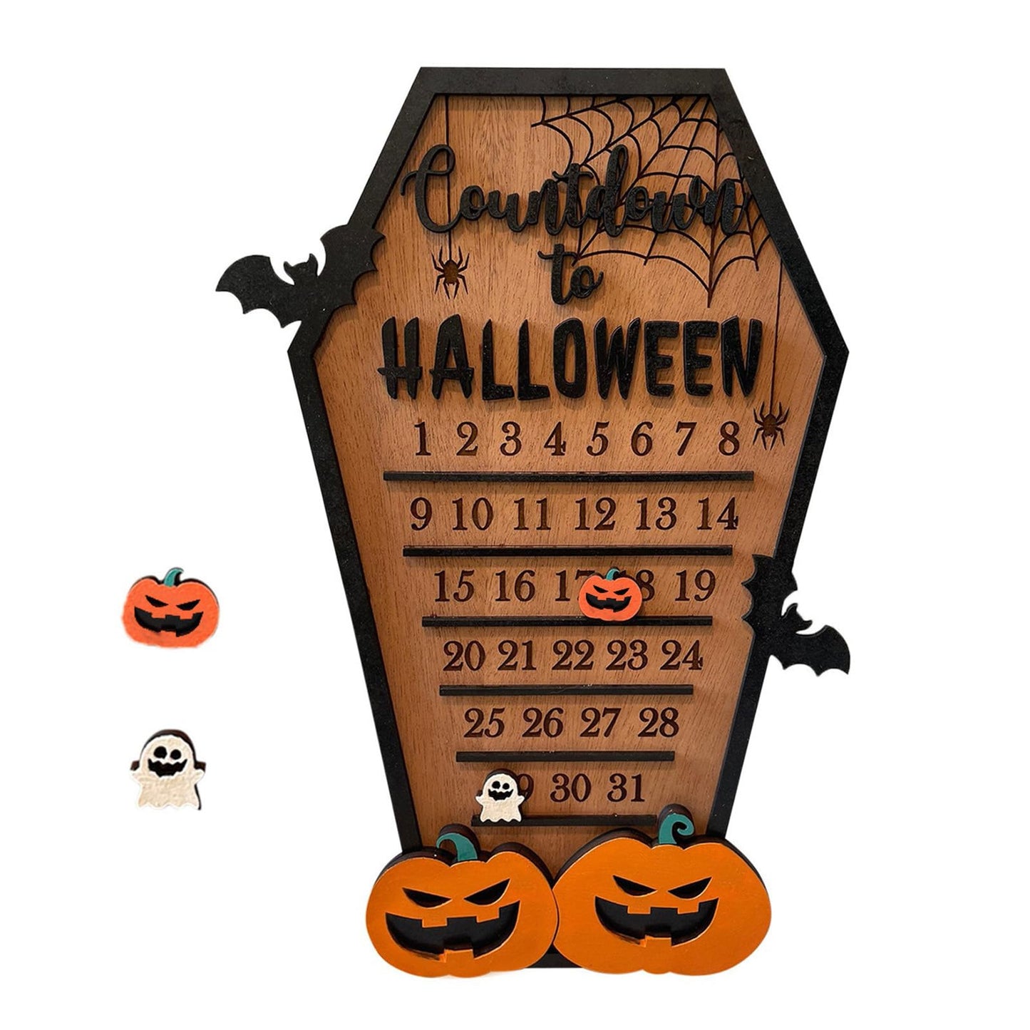 Countdown to Halloween Calendar, Advent Calendar 2025, Happy Christmas Countdown Calendar, Halloween Decoration Table Wall Ornament