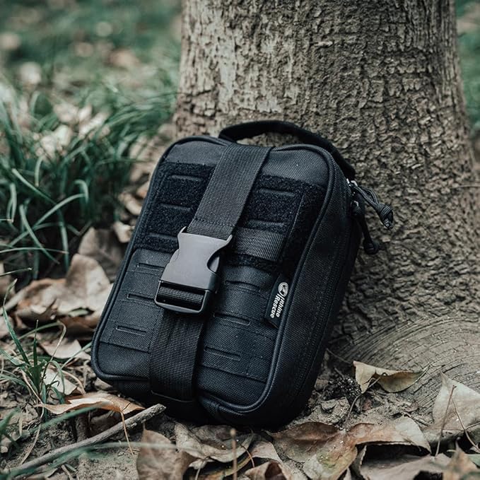 RHINO RESCUE Survival First Aid Kit, HSA/FSA Eligible, Emergency Kit Molle Pouch IFAK Medical Kit for Vehicles Car Camping Backpacking Hiking Hunting