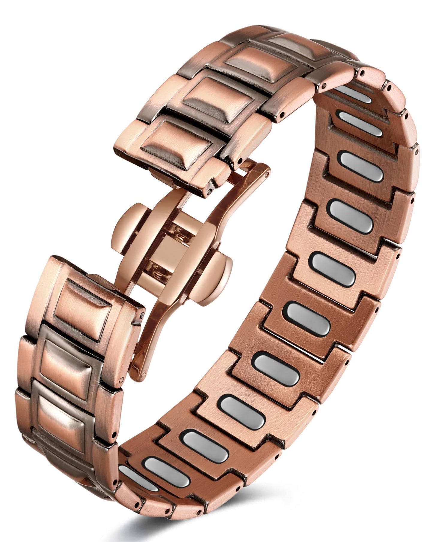 Feraco Copper Magnetic Therapy Bracelets for Men with 5X Strength 5000 Gauss Magnets,99.99% Cooper Bracelet