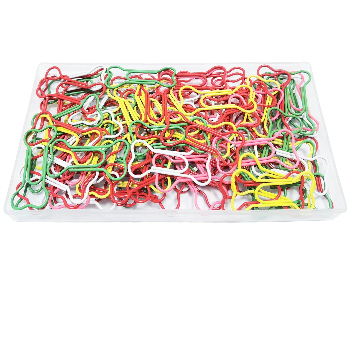 Paper Clips 5 Colors Cute Dog Bone Creative Paper Clip for Notebook Files Office School Home Use, Perfect for Desk Organization & Unique Gifts (100 Pcs)