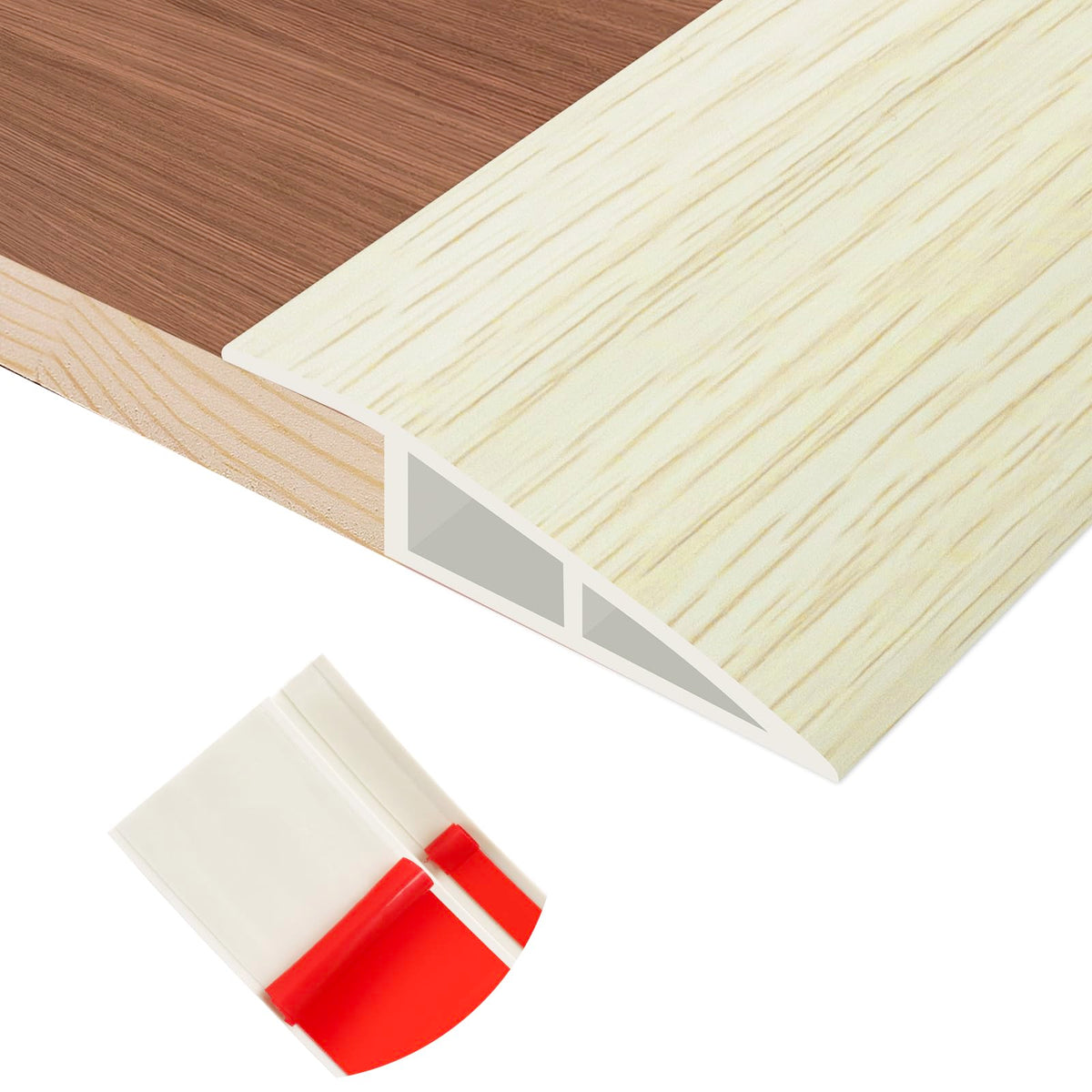 Floor Transition Strip Self Adhesive Vinyl Door Threshold Strip (3.3 Foot)