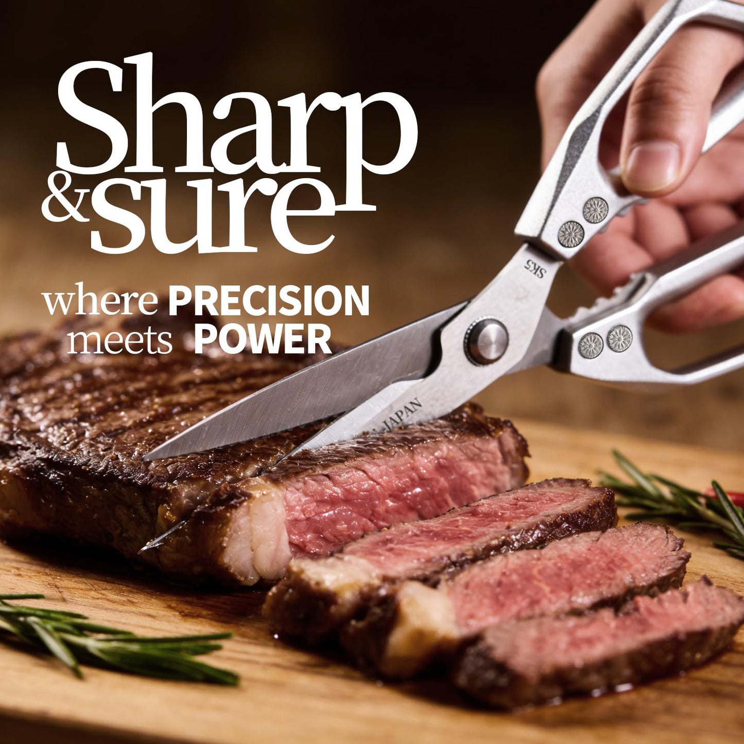Kitchen Scissors with Sheath Set Gold, Heavy Duty Kitchen Shears All Purpose, Kitchen Shear for Food Meat Cutting Scissor, Chicken Scissors, Food Shears Gifts for Men Women