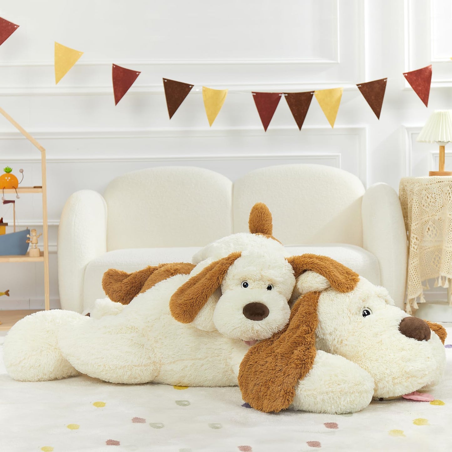 MaoGoLan Giant Stuffed Puppy Dog Big Plush Extra Large Stuffed Animals Soft Plush Dog Pillow for Girls Kids 31 inch