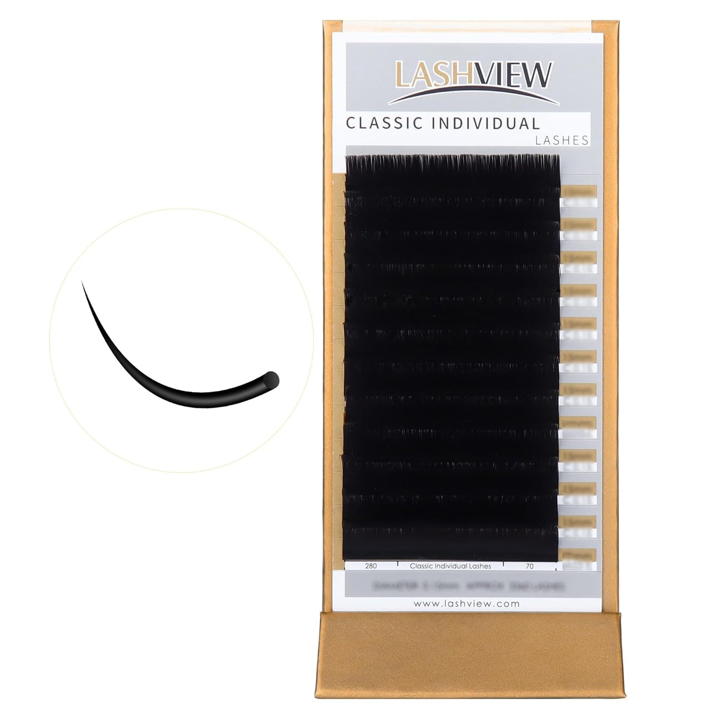 LASHVIEW Eyelash Extensions,Individual Lashes, Lashes,0.15 D Curl Thickness 11mm,Premium Single&Classic Lases,Natural Semi Permanent Eyelashes,Soft Application-friendly