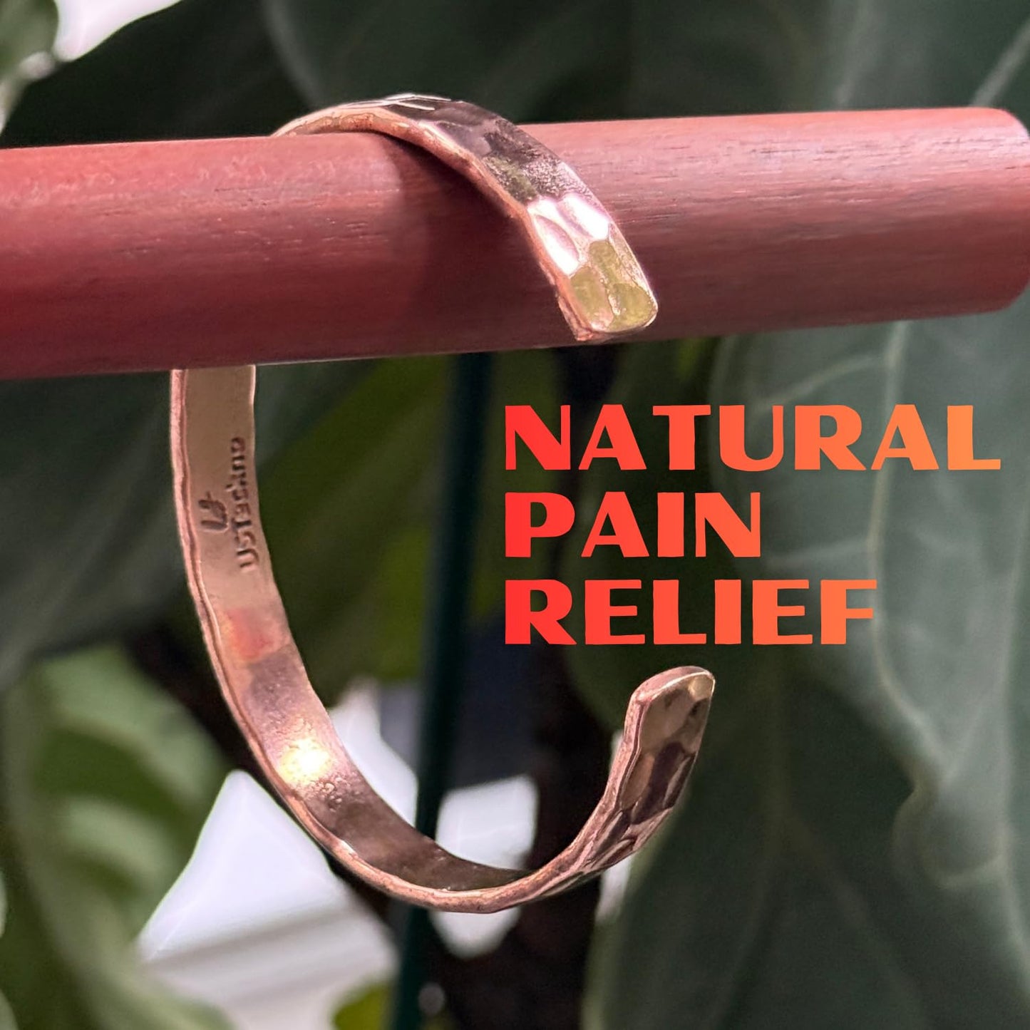 USTeckno Hand Forged 100% Pure Copper Bracelet. Made with Premium Solid High Gauge Copper and Health benefits. Enhance your well-being in style