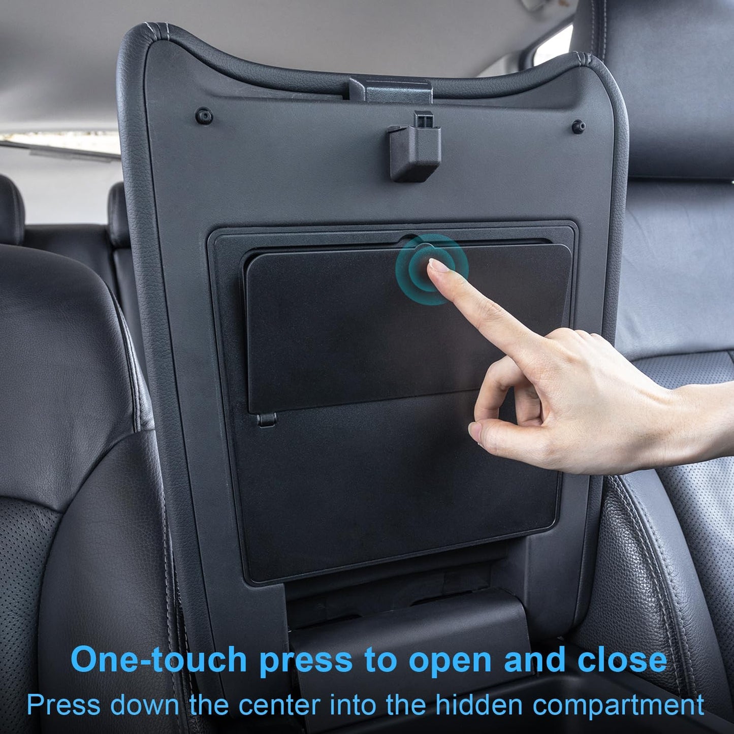 PIMCAR Center Console Hidden Organizer for 2023-2025 Honda Pilot, 2024-2026 Honda Ridgeline/Passport Armrest Hidden Storage Box Secret Compartment Press to Open and Close Car Accessories