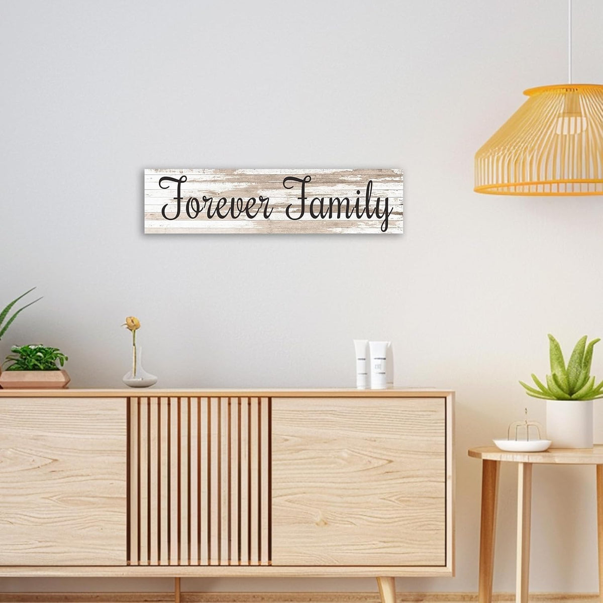 CHAOSETKEN Custom Text Sign Wall Art Personalized Family Quote Wall Decor Family Sign Canvas Prints Customized Wood Text Quote Pictures Rustic Farmhouse Decor Framed (16L x 4W)
