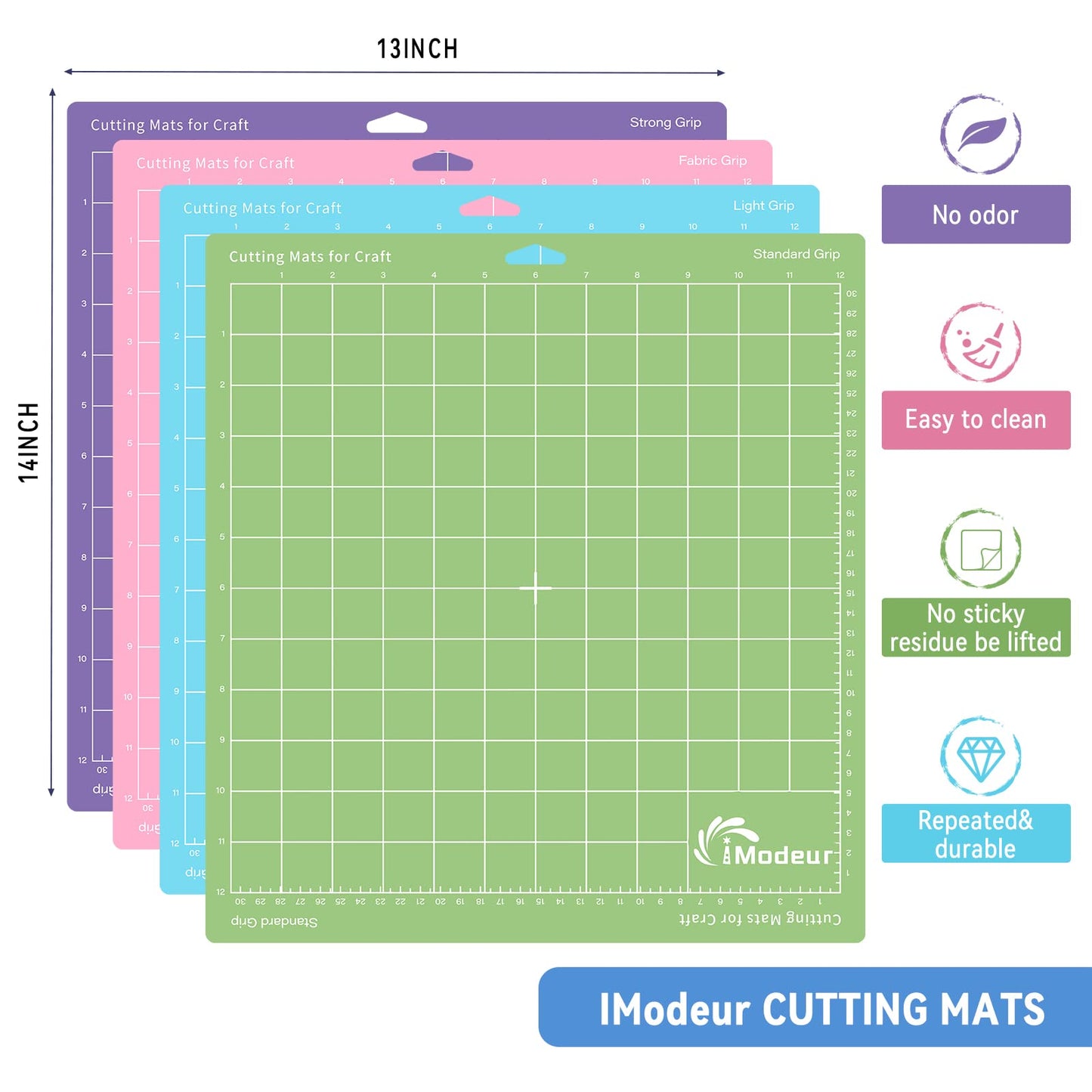 IModeur 10 Pack Cutting Mats -12"x12" Cutting Mats for Cutting machine Accessories - Mats for Explore Air 2/ Maker 2/3