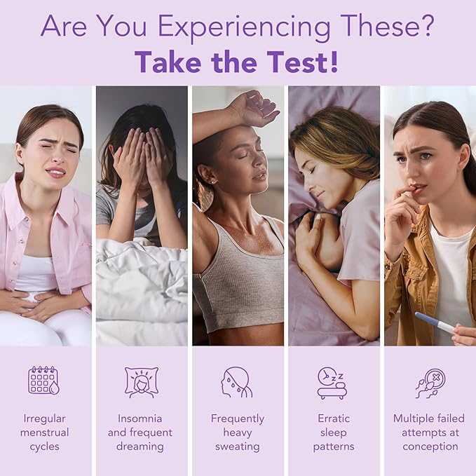 Easy@Home 50 Ovulation & 20 Prenancy Test Strips + 5 PdG Urine Tests + 20 Prenancy Test Strips + 10 FSH Menopause Test to Track Ovulation