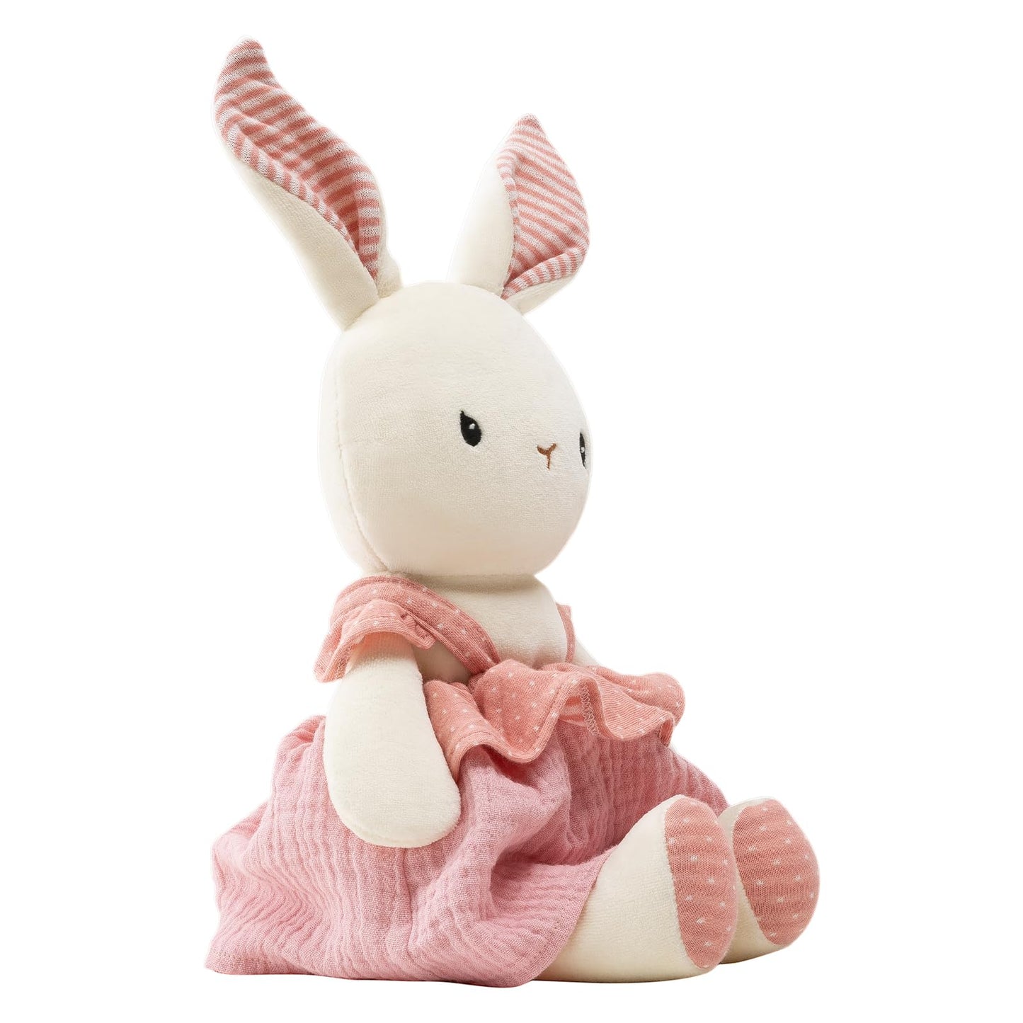 CUDDLE CORNER Bunny Stuffed Animal Organic Cotton Baby Plush Toys, Easter Stuffed Animal 7" Easter Plush Bunny Soft Cuddly Toy for Babies and Toddlers