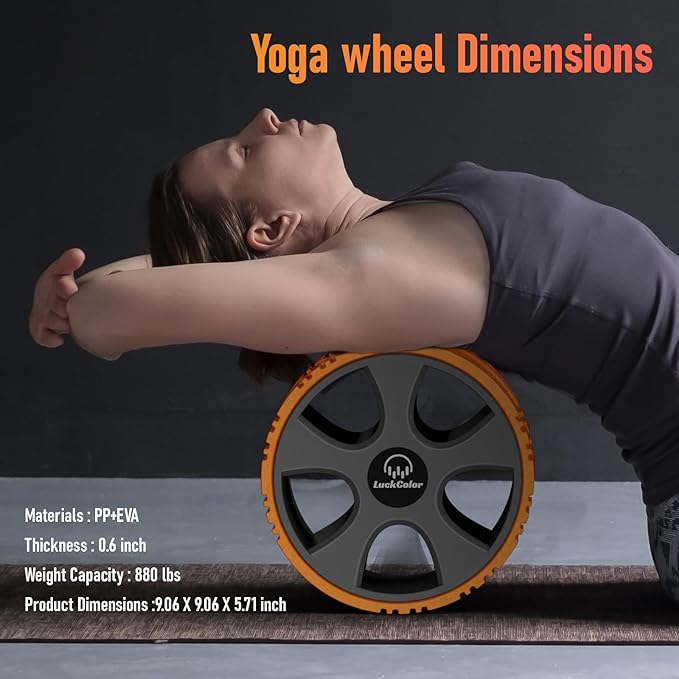 Back Roller, Back Wheel for Deep Tissue Massage,Yoga Wheel for Back Pain & Stretching, Comfy Deep Tissue Massage Roller for Back,Spine Alignment & Tension Relief