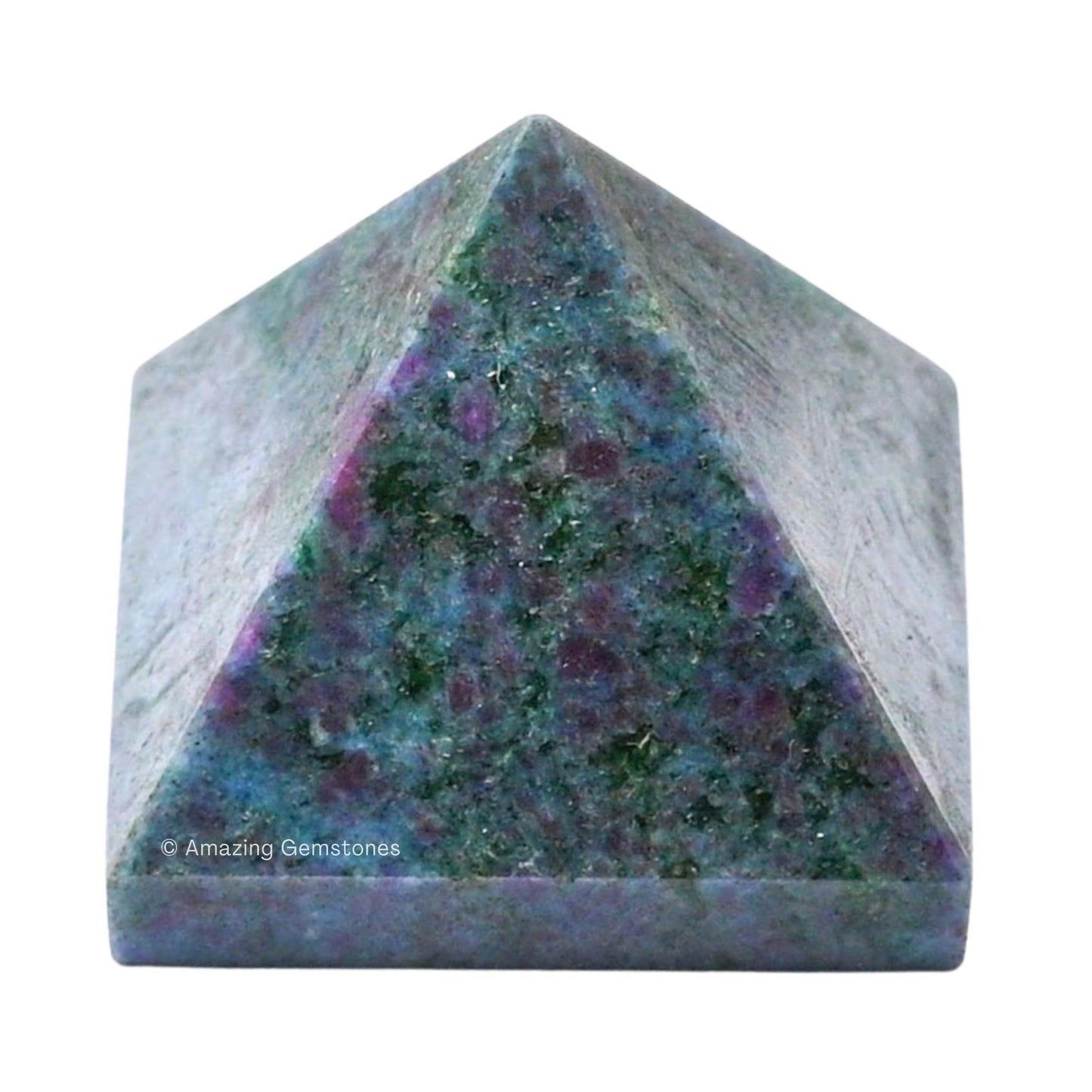 Amazing Gemstone Ruby Kyanite Pyramid Crystal Healing Stones - 1.5" Great Pyramid Figurine of Natural Stone Pyramid for Meditation, Reiki, Chakra Balancing and Crystal Pyramids Grid