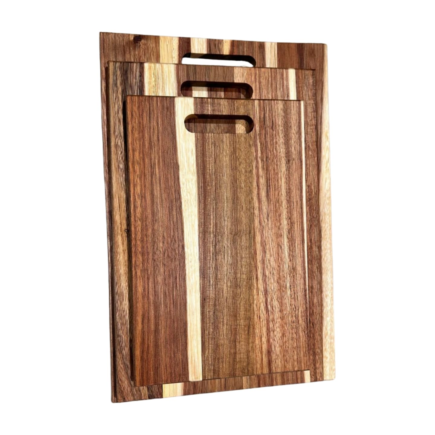 Luxe Essentials by PLH Premium 3-Piece Acacia Wood Cutting Board Set – Durable, Knife-Friendly, and Eco-Friendly Kitchen Essentials