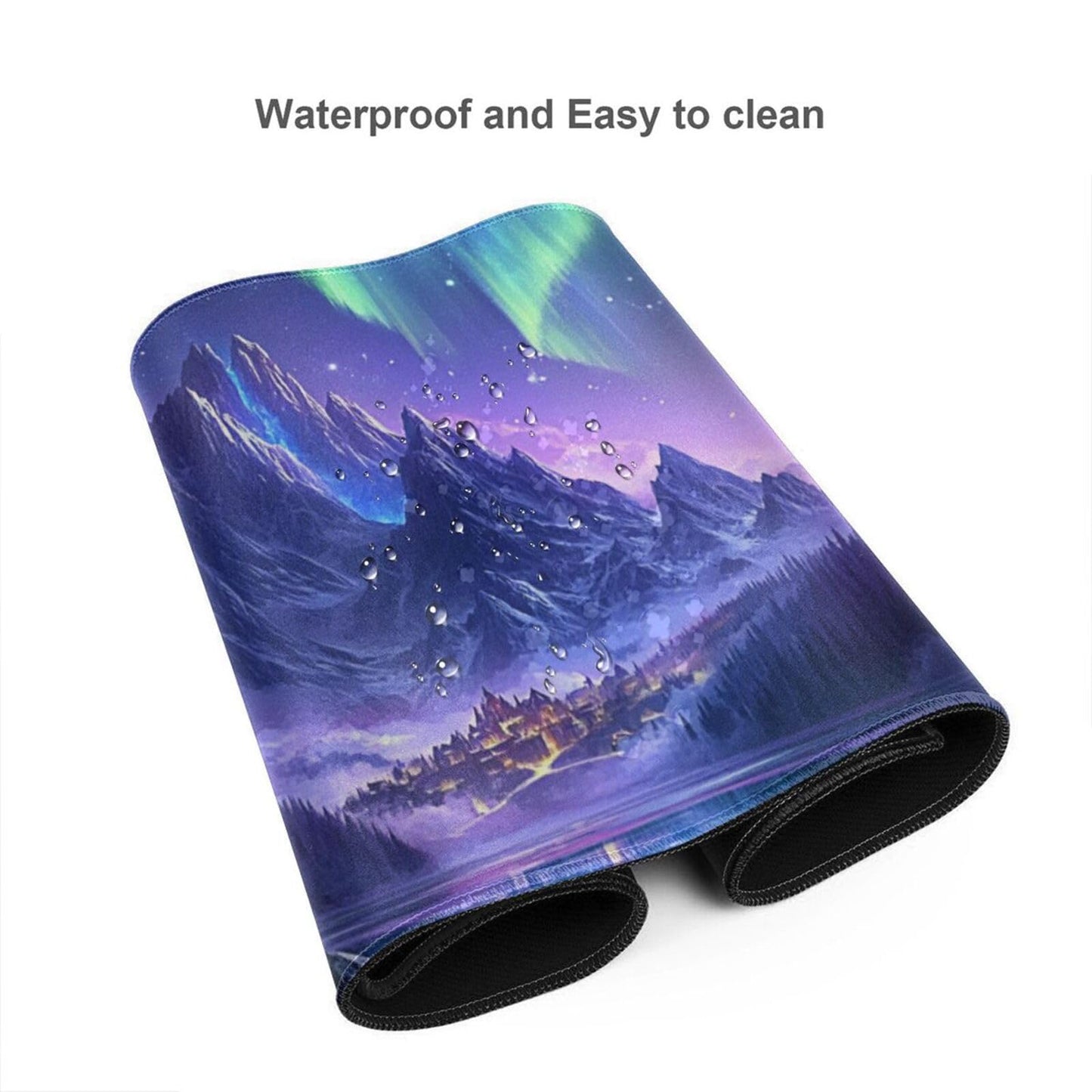 ZOCOZY Extended Mouse Pad Large Gaming Mouse Pads - Aurora Painting Northern Lights Mountains Stars Desk Pad Computer Desk Mat Non-Slip Mousepad for Game Players, Office, Study (48" x 24")