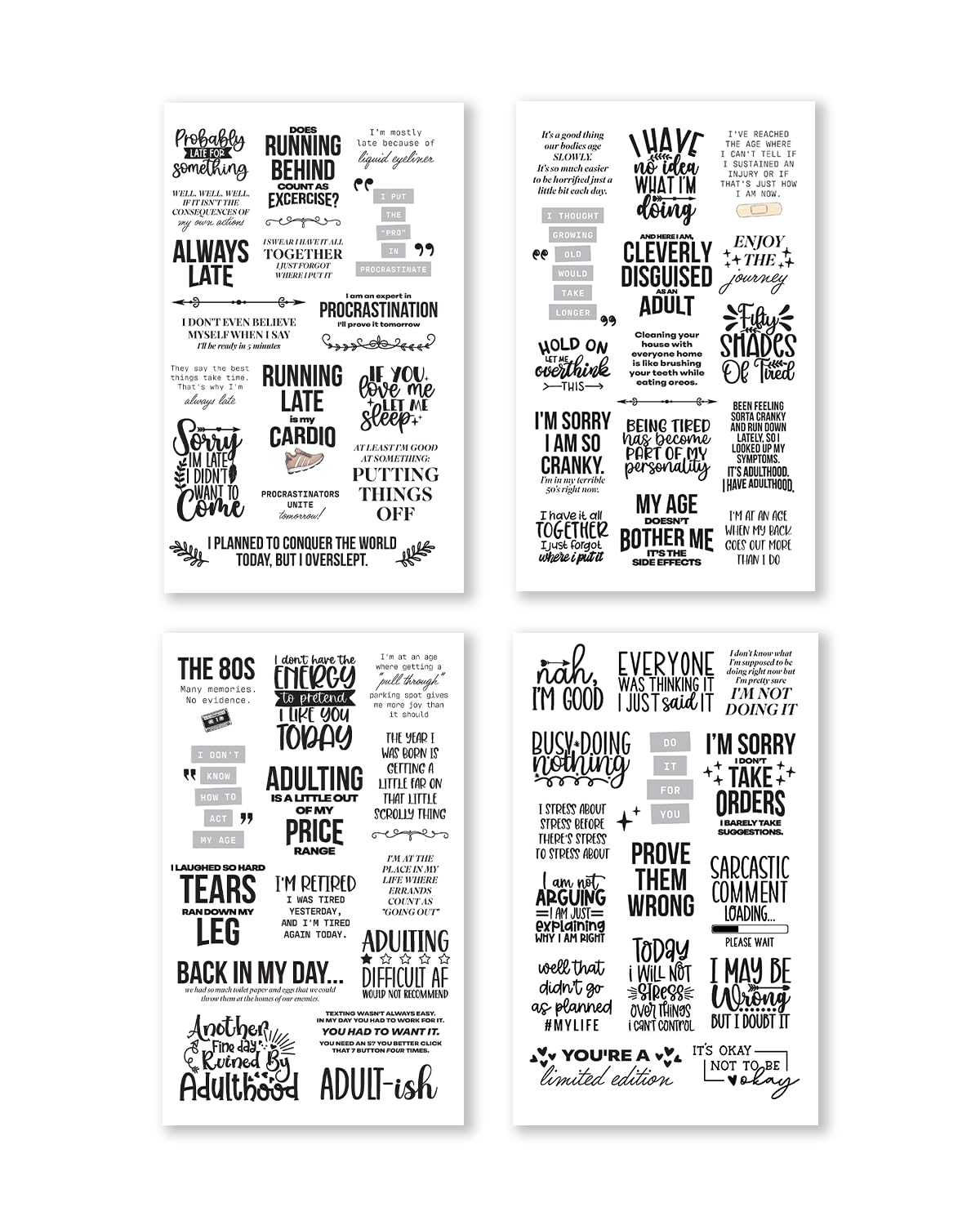 There is a Quote for That – Funny, Witty & Inspirational Planner Sticker Book for Adults – Bold Typography Stickers for Journals, Scrapbooks, and Bullet Planning