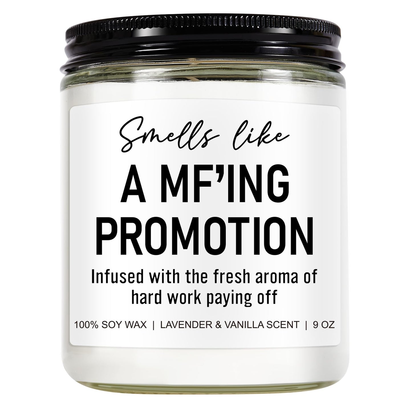 Younift Funny Scented Candles - Congratulations on Your Promotion, New Job Gifts for Women, Men - Job Decorations - 9 oz