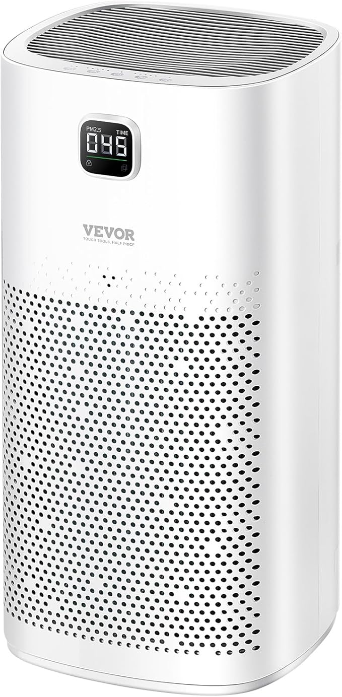 VEVOR Air Purifier, H13 HEPA Layer, 2018 ft²/h Smart Air Purifier with Speed Control & Child Lock Guard, Efficient Air Cleaner with Convenient Touch Panel & 23 dB Sleep Mode, Fit for Home & Office