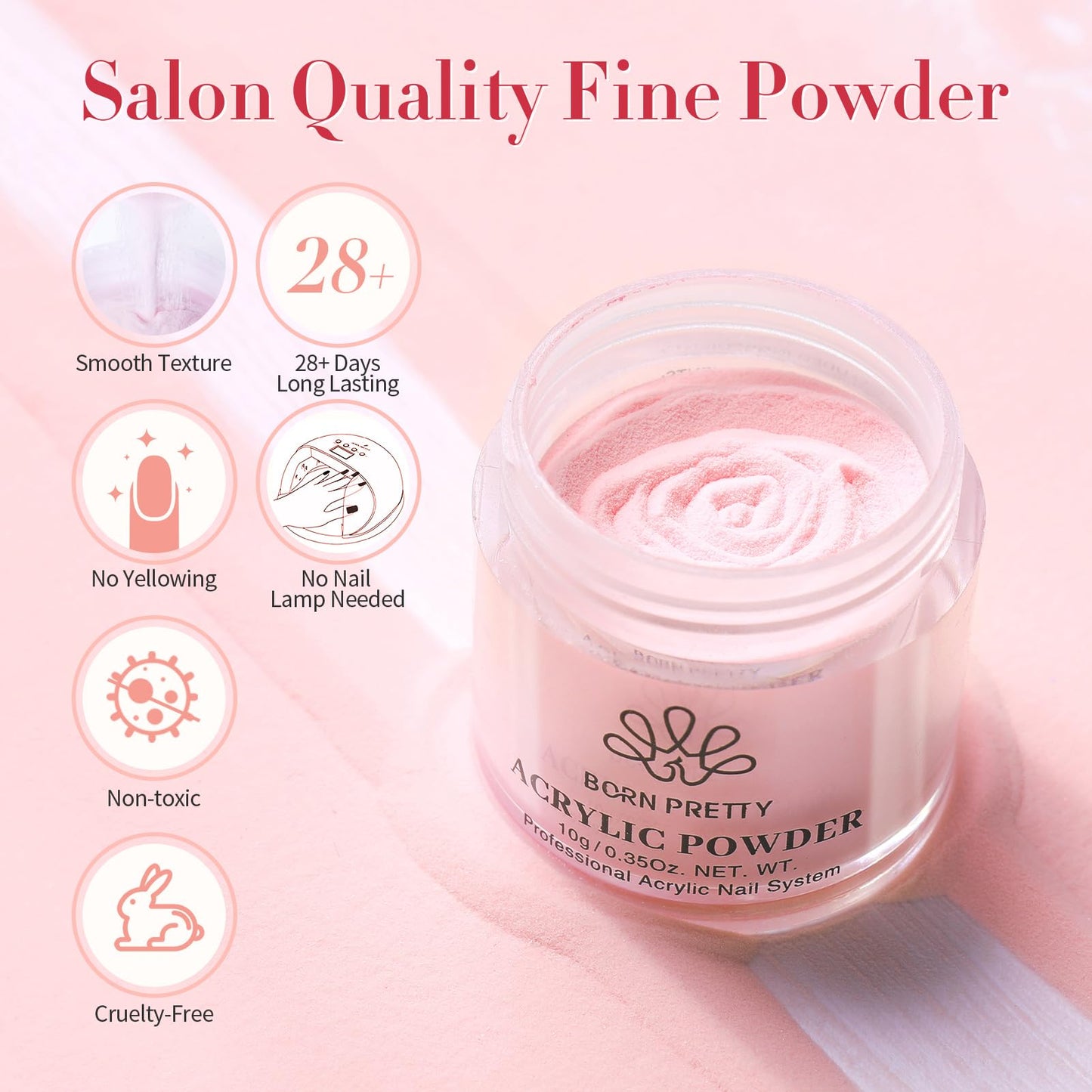 BORN PRETTY Acrylic Nail Kit with Drill - 92Pcs Acrylic Pwoder Set for Beginners With Everything Powder and Liquid Set for Nail Supplies Art Decoration Tools DIY Salon at Home