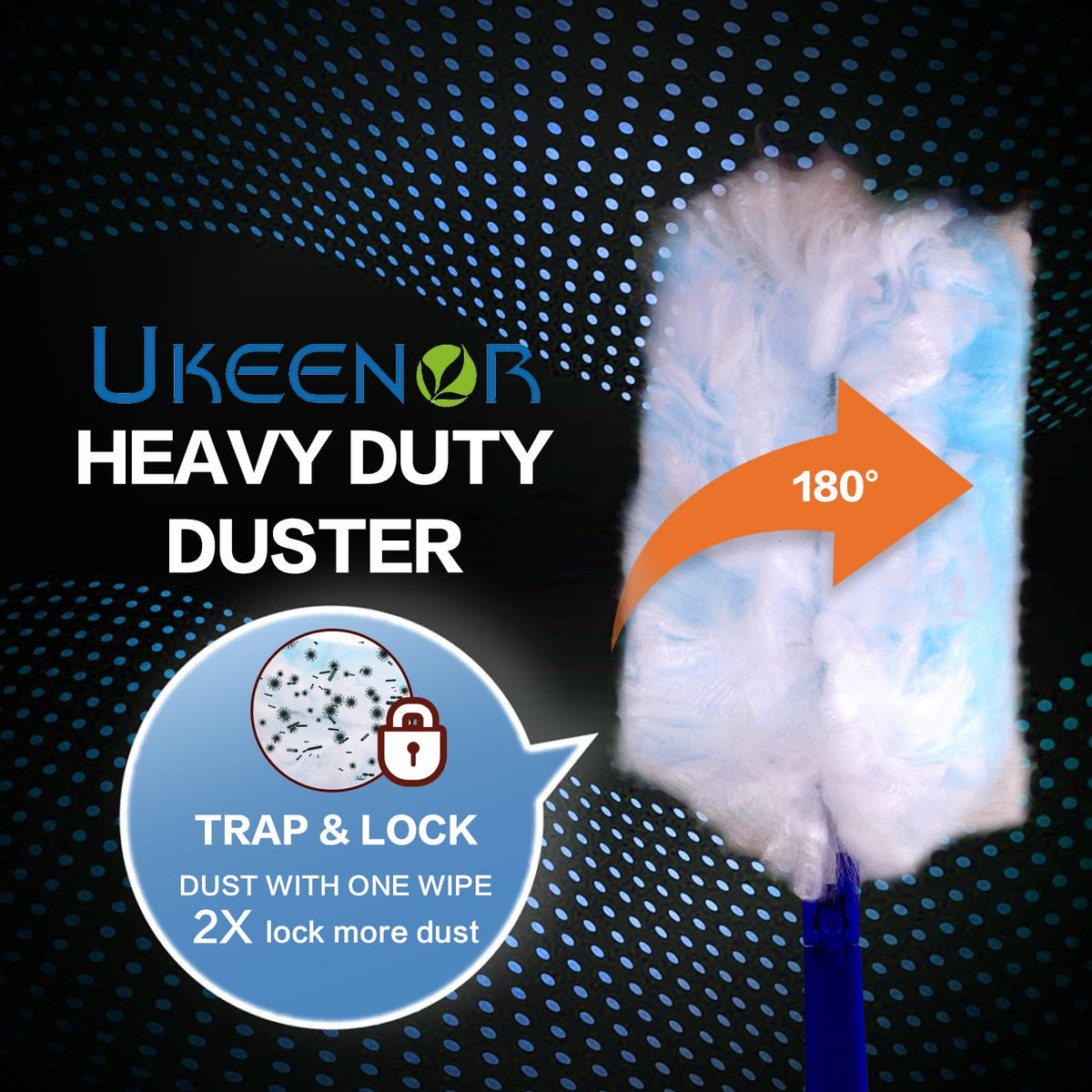 180° Dusters Multi Surface Duster Refills Kit Extender Handle (15 Count)