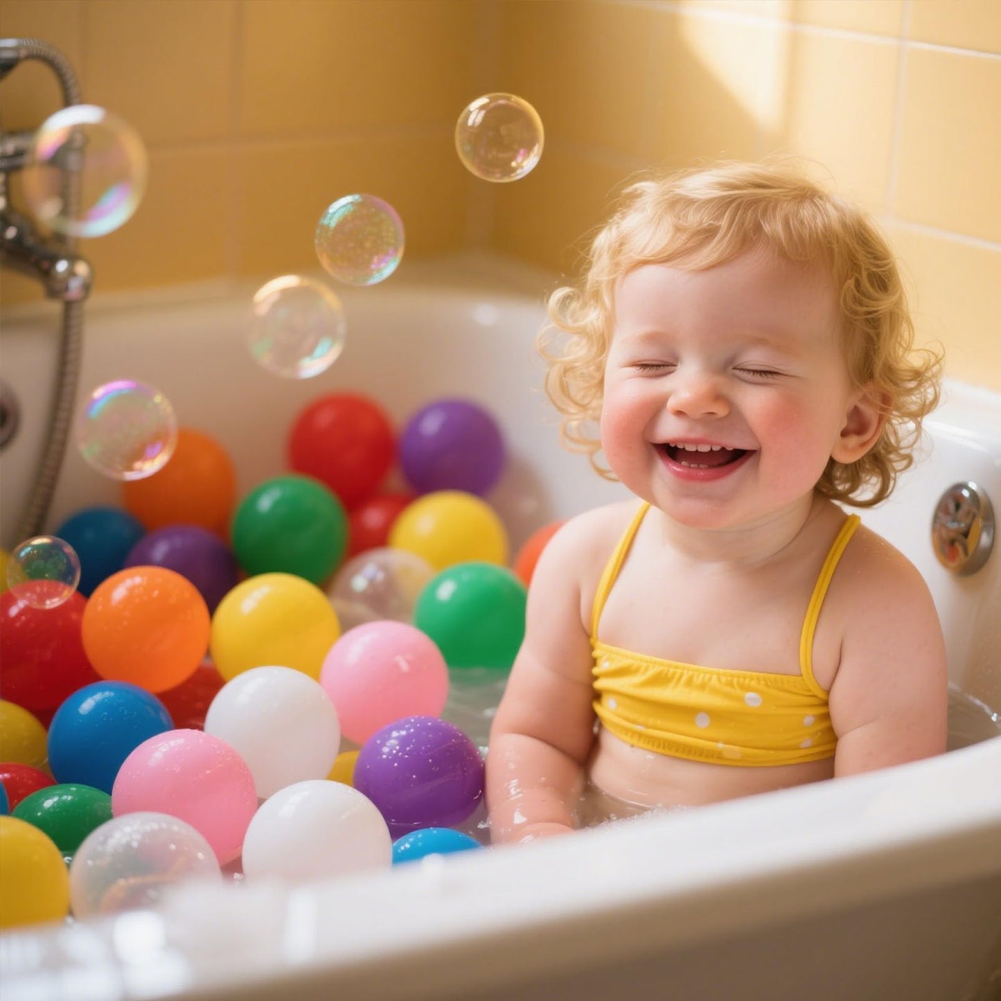 GOGOSO Ball Pit Balls for Toddles Kids Plastic Ballpits Accessories Crush Proof Durable Fun Shape Play Baby Bath Toys,2.15inch 500count Mix Color
