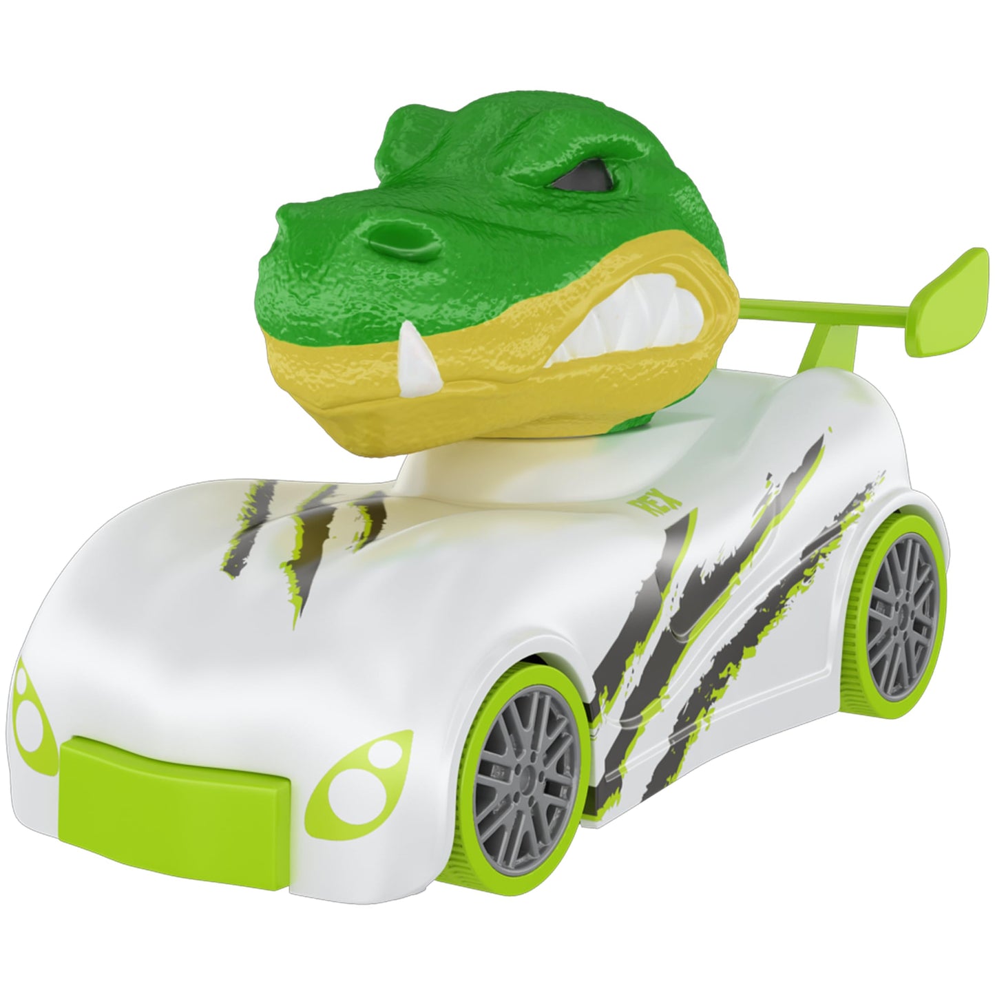 Knuckle Headz Pop-Up Racer Car Toy, Friction-Powered Pull Back Race Car, Head Popping Fun Gift for Kids, Boys, Girls, Ages 3+, Dinosaur