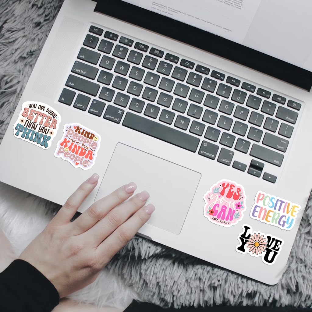 300PCS Motivational & Affirmation Stickers by Puraesla – for Vision Board, Positive Inspirational Decals for Water Bottles, Laptops, Planners, Journals, Scrapbooks & Teachers