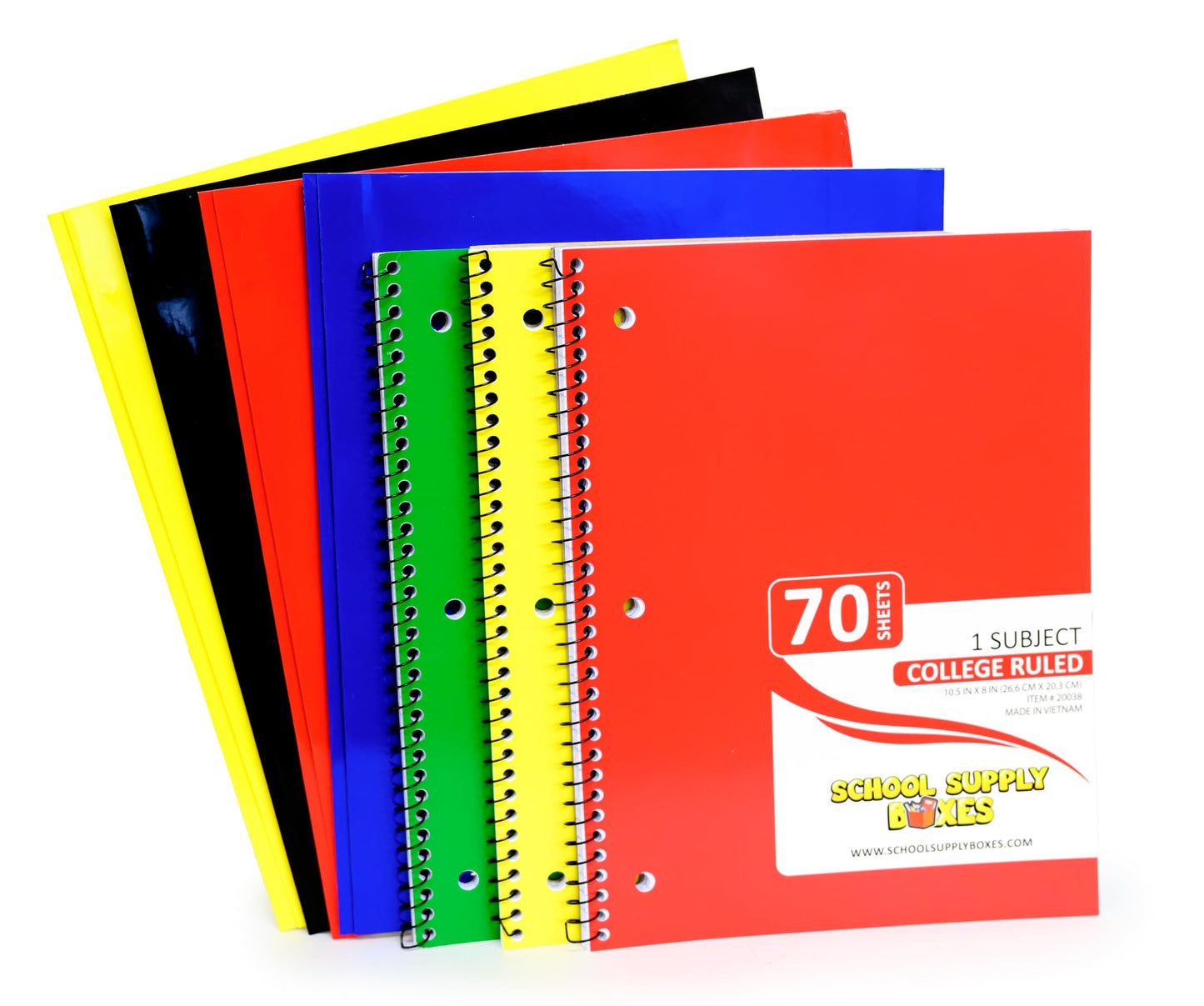 School Supply Boxes | 17" Solid Black Backpack Bundle for Intermediate School | Back to School Bookbag with Supplies | Contains Pencil Pouch, Notebooks, Highlighters, Mechanical Pencils, & More