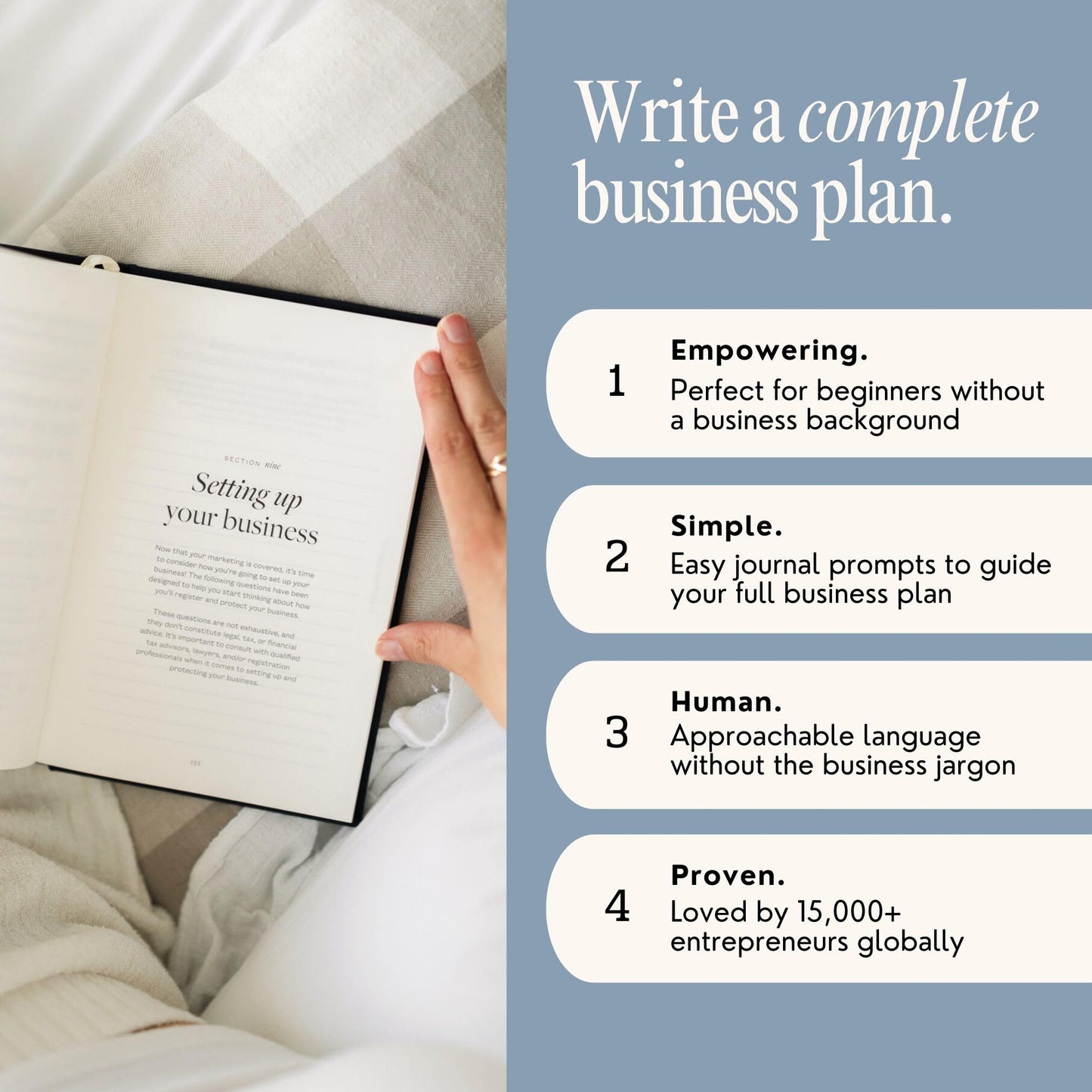 Bedside Business Plan - Start Your Business Today, 2026 Guided Journal, Goal Setting & Planning – Step-by-Step Guide for New Entrepreneurs - Empowering Planner Gifts for Women & Men