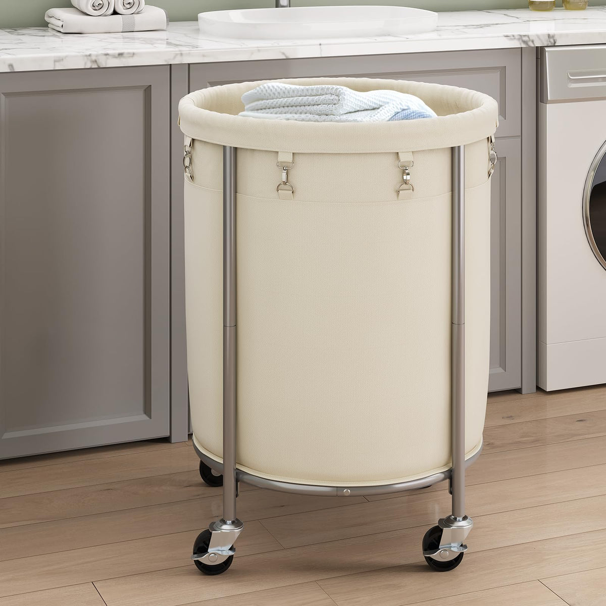 Laundry Basket with Wheels