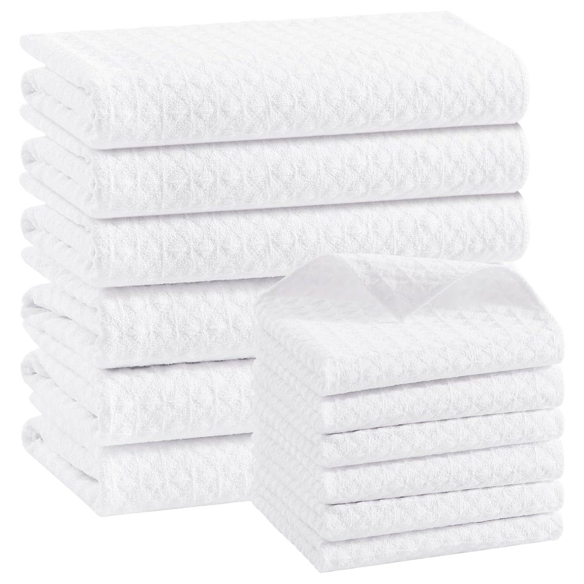 Microfiber Kitchen Towels and Dishcloths Sets (12 Count)