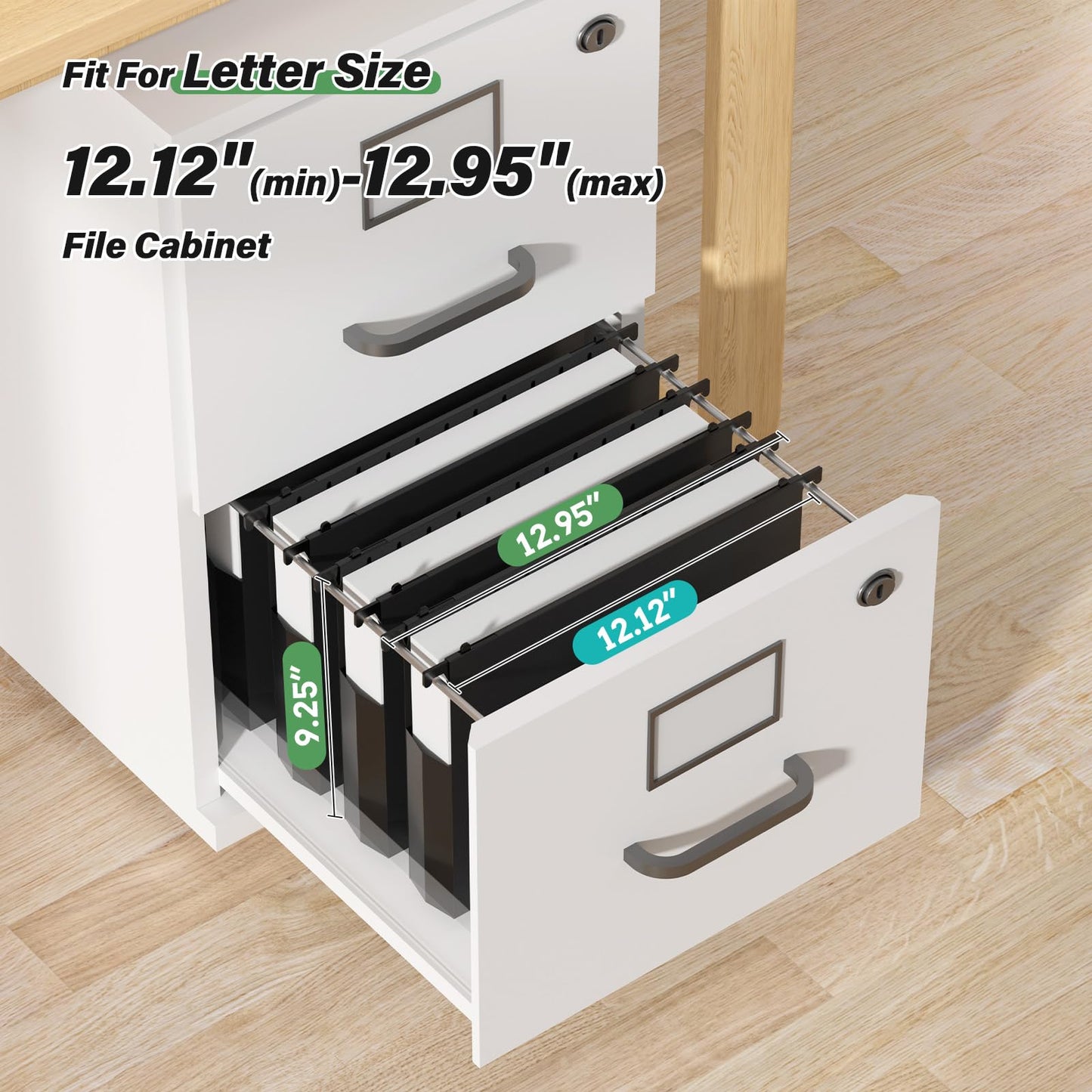 Plastic Hanging File Folders Letter Size,Heavy Duty 2" Expandable File Folder with Tabs,12 Pack Reinforced Expanding Hanging Folder,File Cabinet Folder,Extra Capacity Hanging Organizer for Home Office